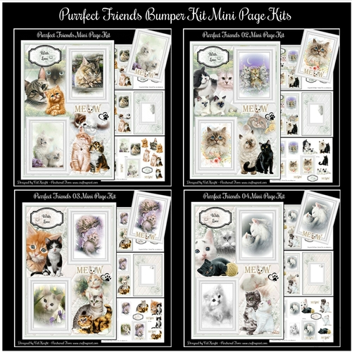 Purrfect Friends Bumper Kit Mini Page Kits