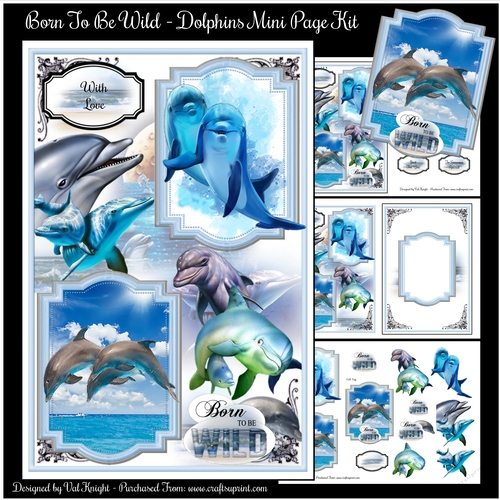 Born To Be Wild - Dolphins Mini Page Kit 