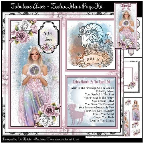 Fabulous Aries - Zodiac Mini Page Kit 
