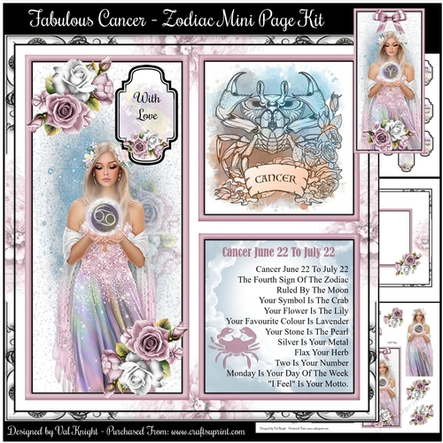 Fabulous Cancer- Zodiac Mini Page Kit