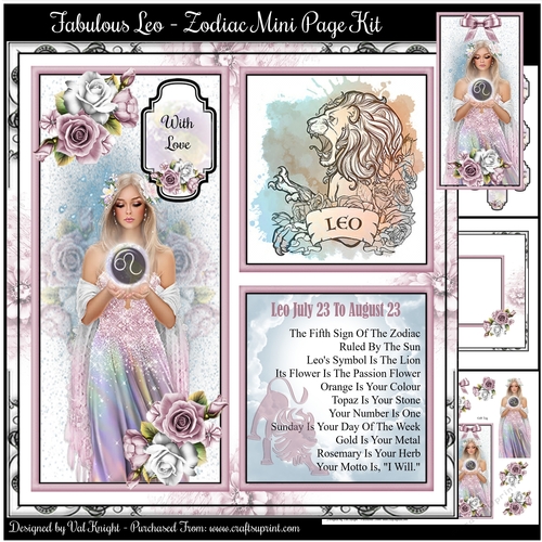 Fabulous Leo - Zodiac Mini Page Kit  