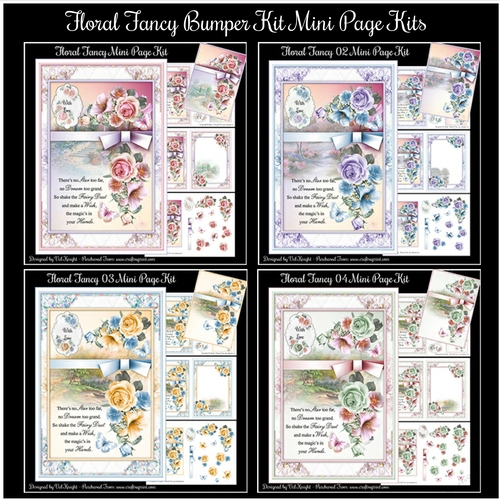 Floral Fancy Bumper Kit Mini Page Kits