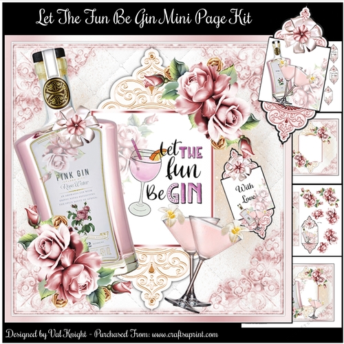 Let The Fun Be Gin Mini Page Kit