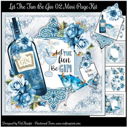 Let The Fun Be Gin 02 Mini Page Kit