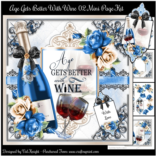 Age Gets Better With Wine 02 Mini Page Kit
