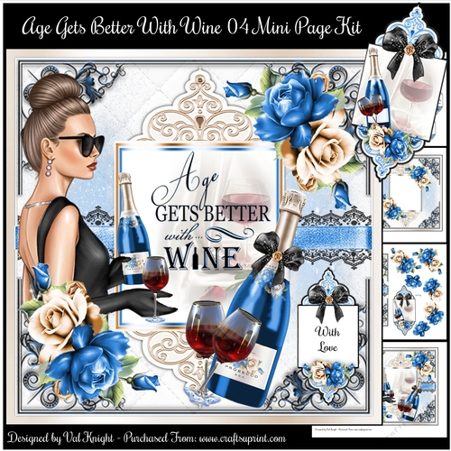 Age Gets Better With Wine 04 Mini Page Kit