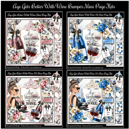 Age Gets Better With Wine Bumper Mini Page Kits