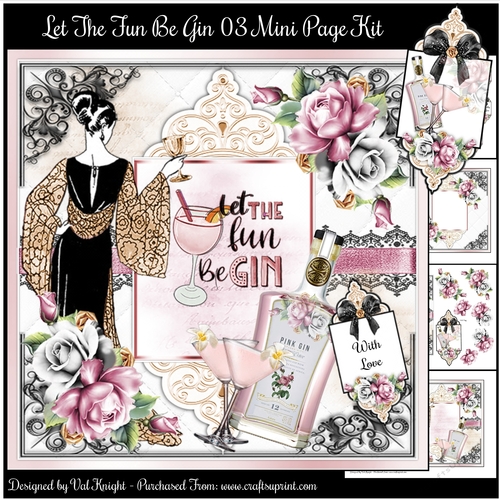 Let The Fun Be Gin 03 Mini Page Kit