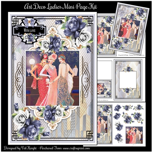 Art Deco Ladies Mini Page Kit