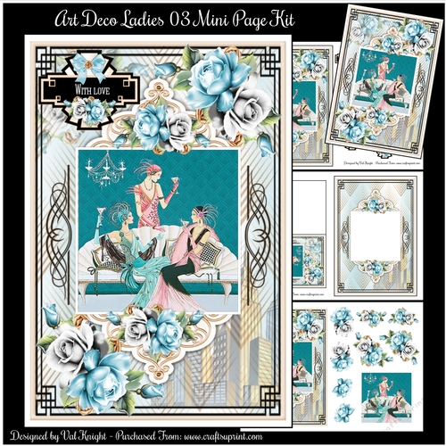 Art Deco Ladies 03 Mini Page Kit