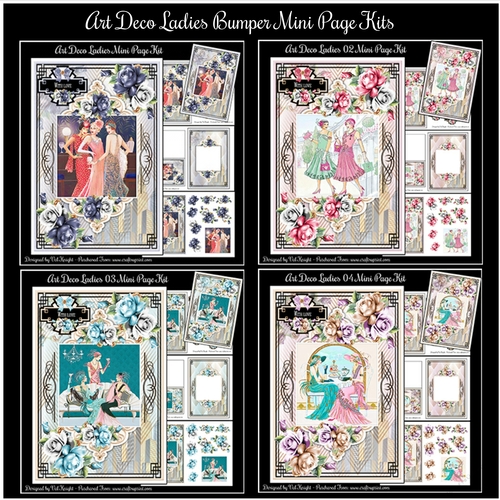Art Deco Ladies Bumper Mini Page Kits