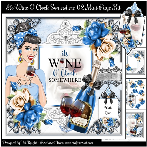 Its Wine OClock Somewhere 02 Mini Page Kit