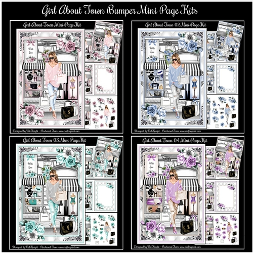Girl About Town Bumper Mini Page Kits