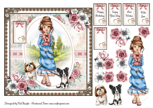 All Of A Tangle Card Front With Decoupage