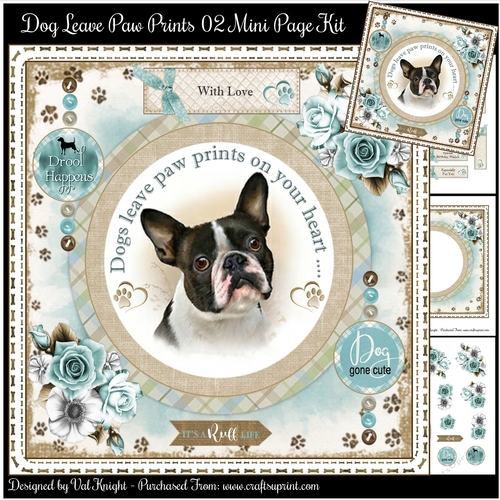 Dogs Leave Paw Prints On Your Heart 02 Mini Page Kit