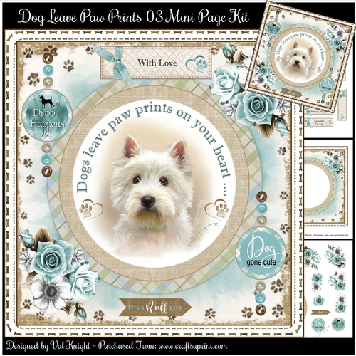 Dogs Leave Paw Prints On Your Heart 03 Mini Page Kit