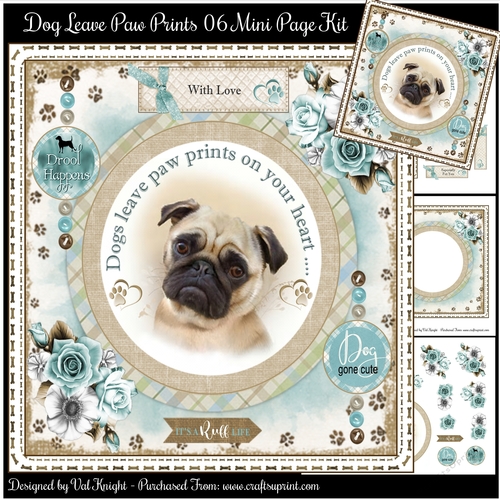 Dogs Leave Paw Prints On Your Heart 06 Mini Page Kit