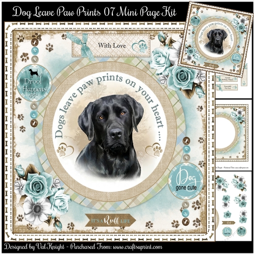 Dogs Leave Paw Prints On Your Heart 07 Mini Page Kit