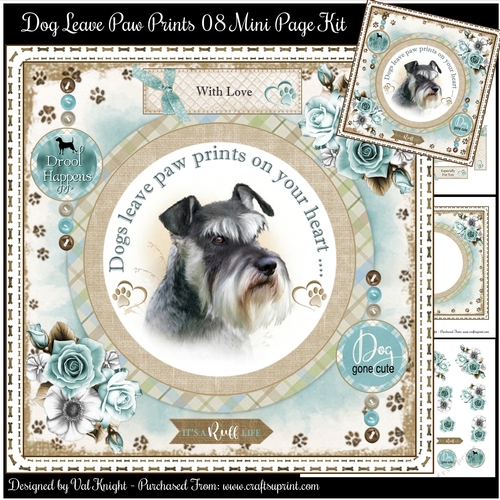 Dogs Leave Paw Prints On Your Heart 08 Mini Page Kit