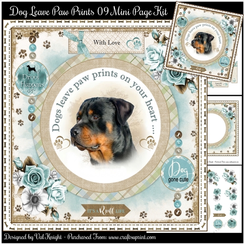 Dogs Leave Paw Prints On Your Heart 09 Mini Page Kit
