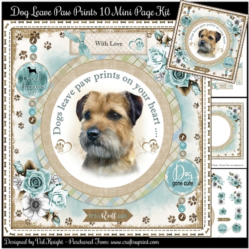 Dogs Leave Paw Prints On Your Heart 10 Mini Page Kit