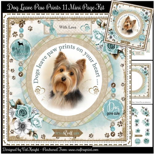 Dogs Leave Paw Prints On Your Heart 11 Mini Page Kit