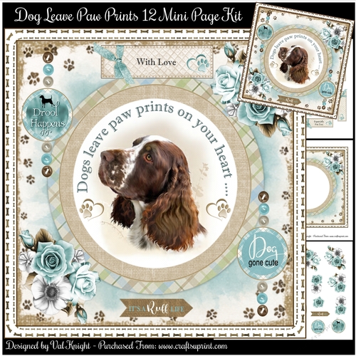 Dogs Leave Paw Prints On Your Heart 12 Mini Page Kit