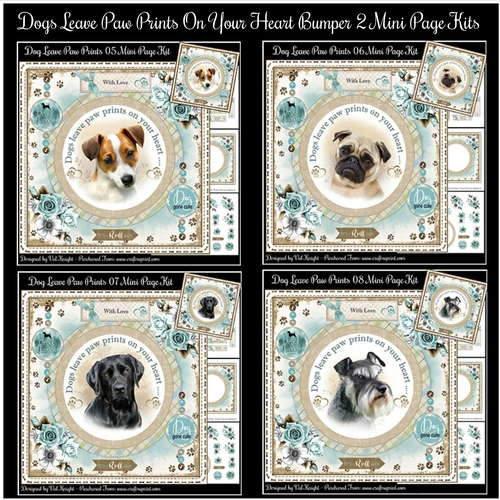 Dogs Leave Paw Prints On Your Heart Bumper 02 Mini Page Kits