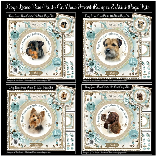 Dogs Leave Paw Prints On Your Heart Bumper 03 Mini Page Kits