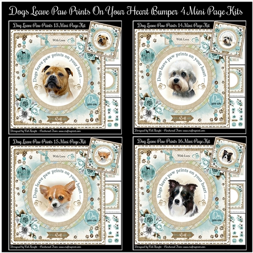 Dogs Leave Paw Prints On Your Heart Bumper 04 Mini Page Kits