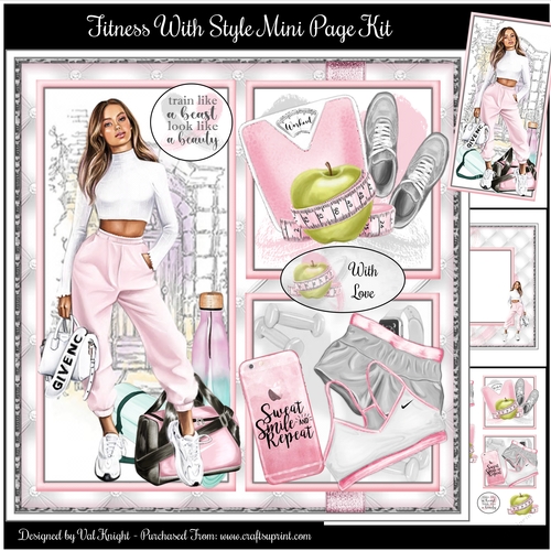 Fitness With Style Mini Page Kit 