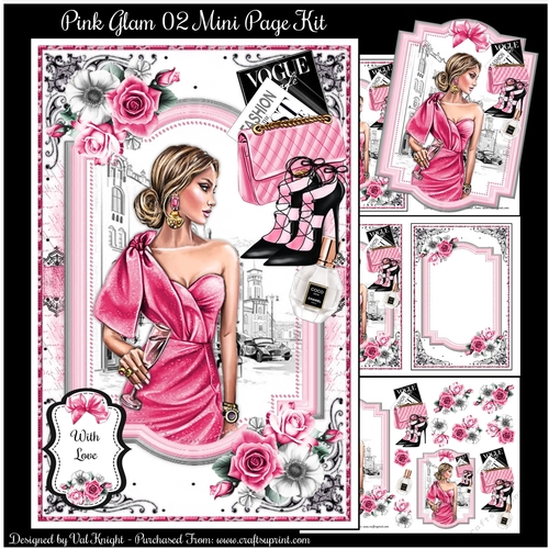 Pink Glam 02 Mini Page Kit