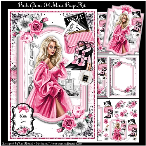 Pink Glam 04 Mini Page Kit