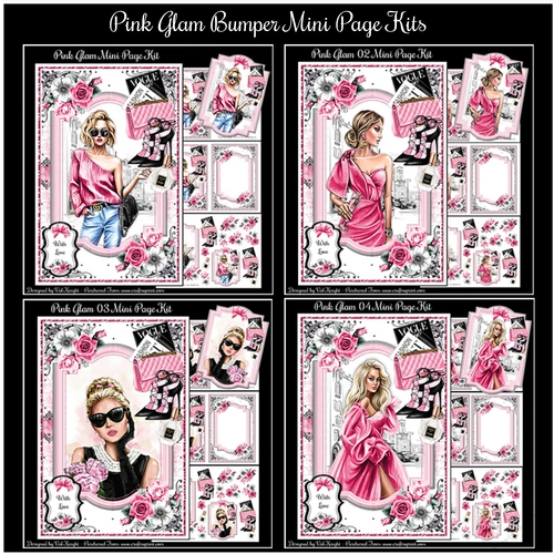 Pink Glam Bumper Mini Page Kits