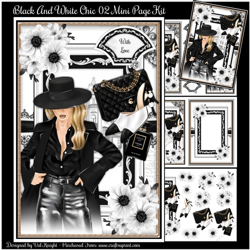 Black And White Chic 02 Mini Page Kit 