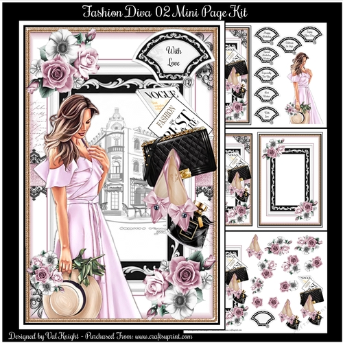 Fashion Diva 02 Mini Page Kit