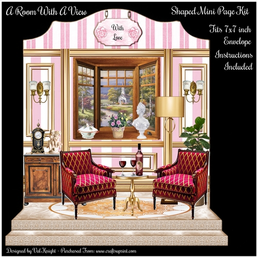 A Room With A View Shaped, Mini Page Kit 