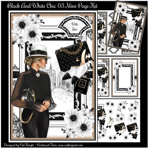 Black and White Chic 03 Mini Page Kit 