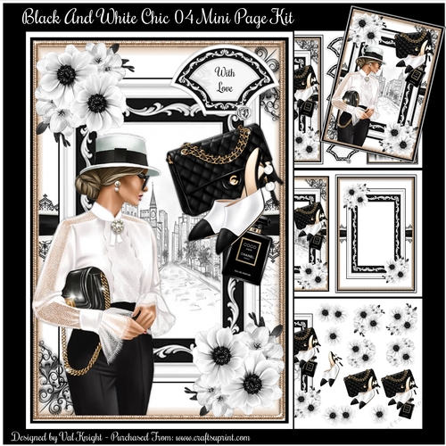 Black and White Chic 04 Mini Page Kit 