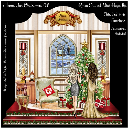 Home For Christmas 02 Shaped Room Mini Page Kit 