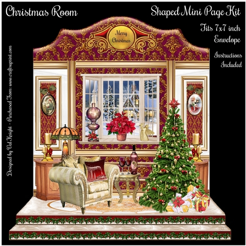 Christmas Room Shaped Mini Page Kit 