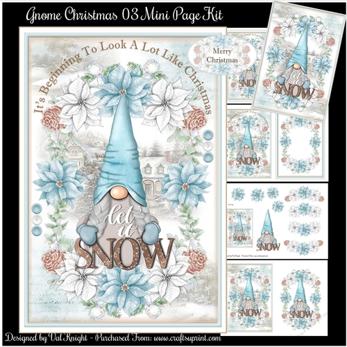 Gnome Christmas 03 Mini Page Kit 