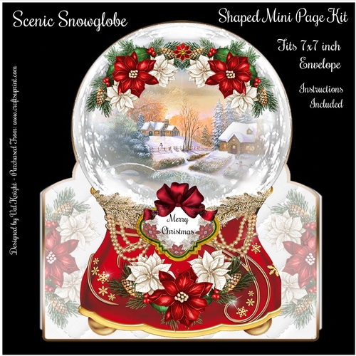 Scenic Snowglobe Shaped Mini Page Kit 