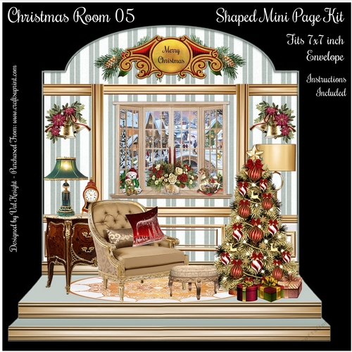 Christmas Room 05 Shaped Mini Page Kit