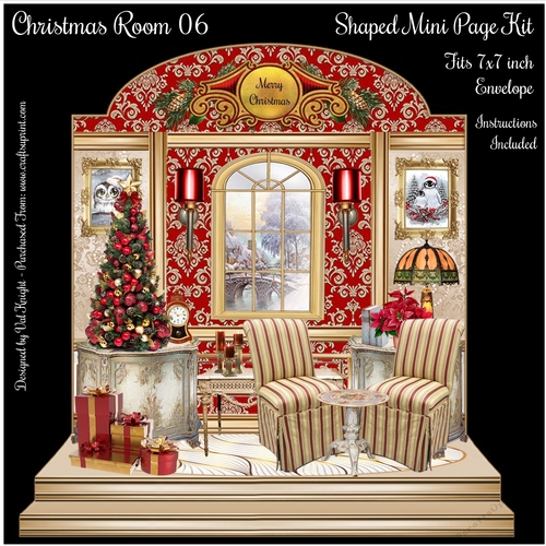 Christmas Room 06 Shaped Mini Page Kit 