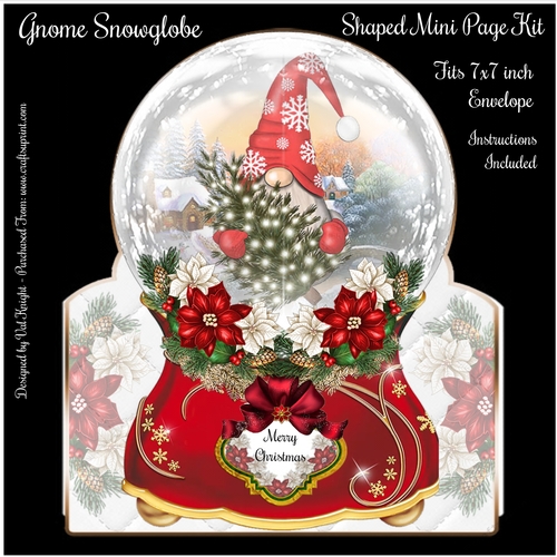 Gnome Snowglobe Shaped Mini Page Kit 