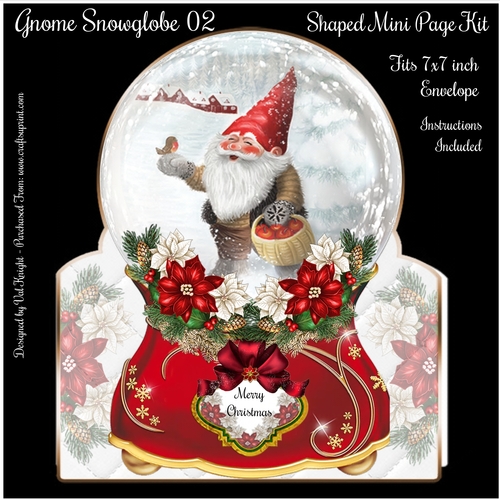 Gnome Snowglobe 02 Shaped Mini Page Kit
