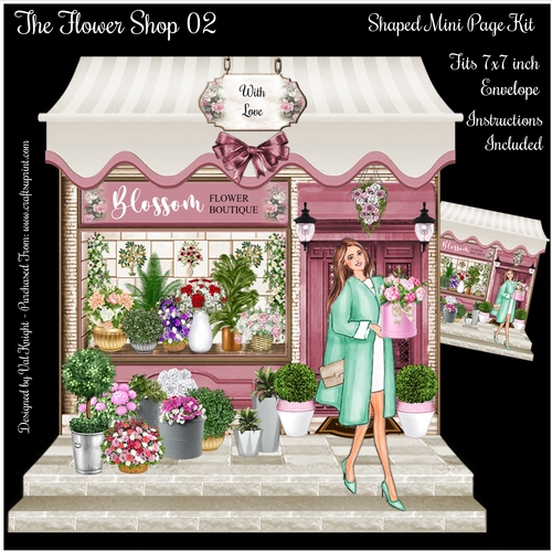 The Flower Shop 02 Shaped Mini Page Kit 