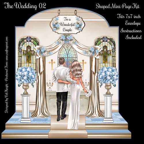 The Wedding 02 Shaped Mini Page Kit 