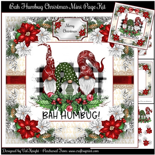Bah Humbug Christmas Mini Page Kit 